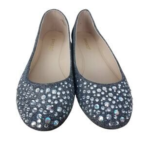 Bamboo | Rhinestone Jeweled Silver Flats 8